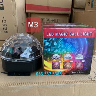 Đèn nháy theo nhạc led cầu mini, đèn led cầu xoay M3, M6
