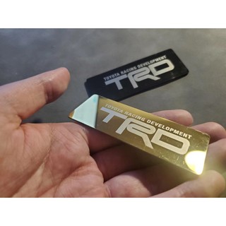 Logo trd bằng thép không gỉ trang trí xe hơi toyota