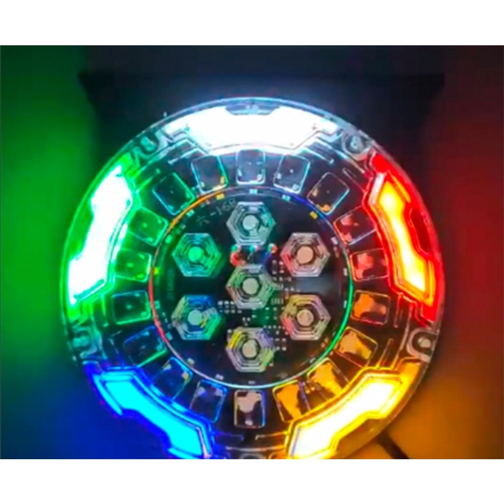 Đèn tròn 14cm phá sương tráng trí đuôi và nóc xee Tải LED 25 Bóng 24V nhiều màu sắc