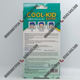 Miếng dán hạ sốt Cool Patch / Cool-kid extra hộp 6 miếng