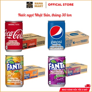 Thùng 30 lon coca cola, pepsi, fanta nho, cam nội địa nhật bản 160ml x 30 lon, nước ngọt có gas