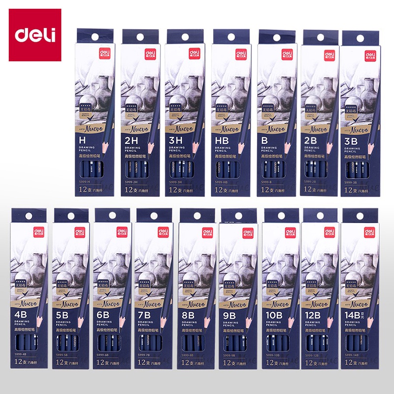 Bút chì cao cấp Deli Nuevo S999 khắc tên theo yêu cầu