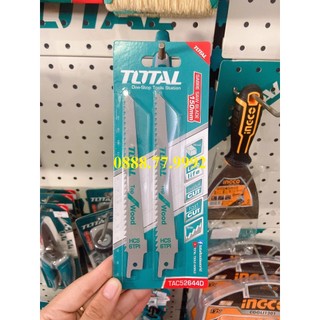 Bộ 2 lưỡi cưa gỗ cho máy cưa kiếm 150mm Total TAC52644D