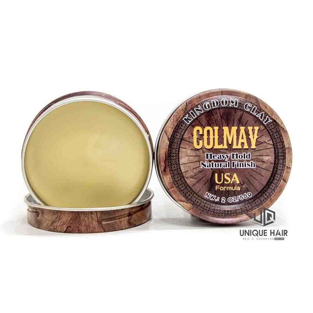 Sáp vuốt tóc Colmav Kingdom Clay & Kingdom Pomade Water Soluble Firme Hold 116g & 56g - new 2023 - Chính Hãng + Quà Tặng