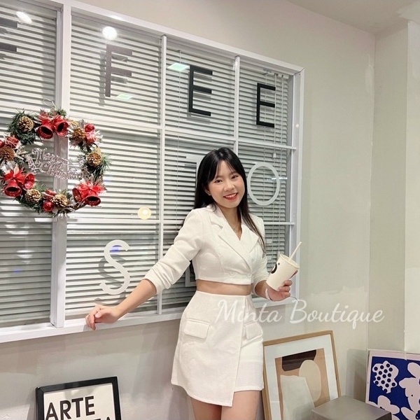 SET VEST ÁO CROPTOP VÀ CHÂN VÁY CHÉO TÀVẢI LINEN GÂN LOẠI 1 – 2 LỚP SIÊU CHẤT DÀNH CHO CÔ NÀNG CÁ TÍNH