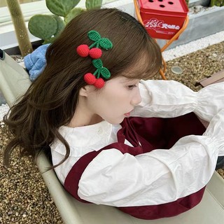 Kẹp tóc cherry 🍒 xinh yêu kẹp tóc Đan len HandMade