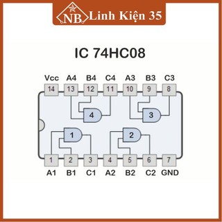 IC 74HC08 2-Input AND DIP14