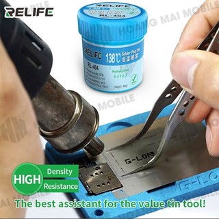 Kem thiếc hàn 138°c dùng làm chân IC, CPU BGA, hàn socket, câu dây, hàn cáp điện thoại RELIFE RL-404. 40g