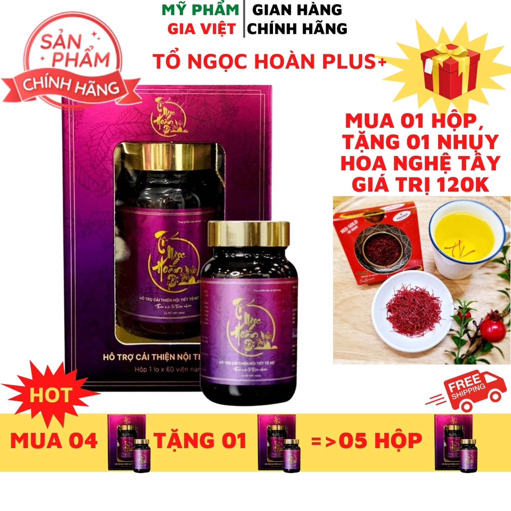 Viên Trắng Da Tố Ngọc Hoàn Plus+ Trắng Da - Sạch Nám Tàn Nhan - Sạch Mụn Chỉ Sau 14 Ngày - Hộp 60 Viên
