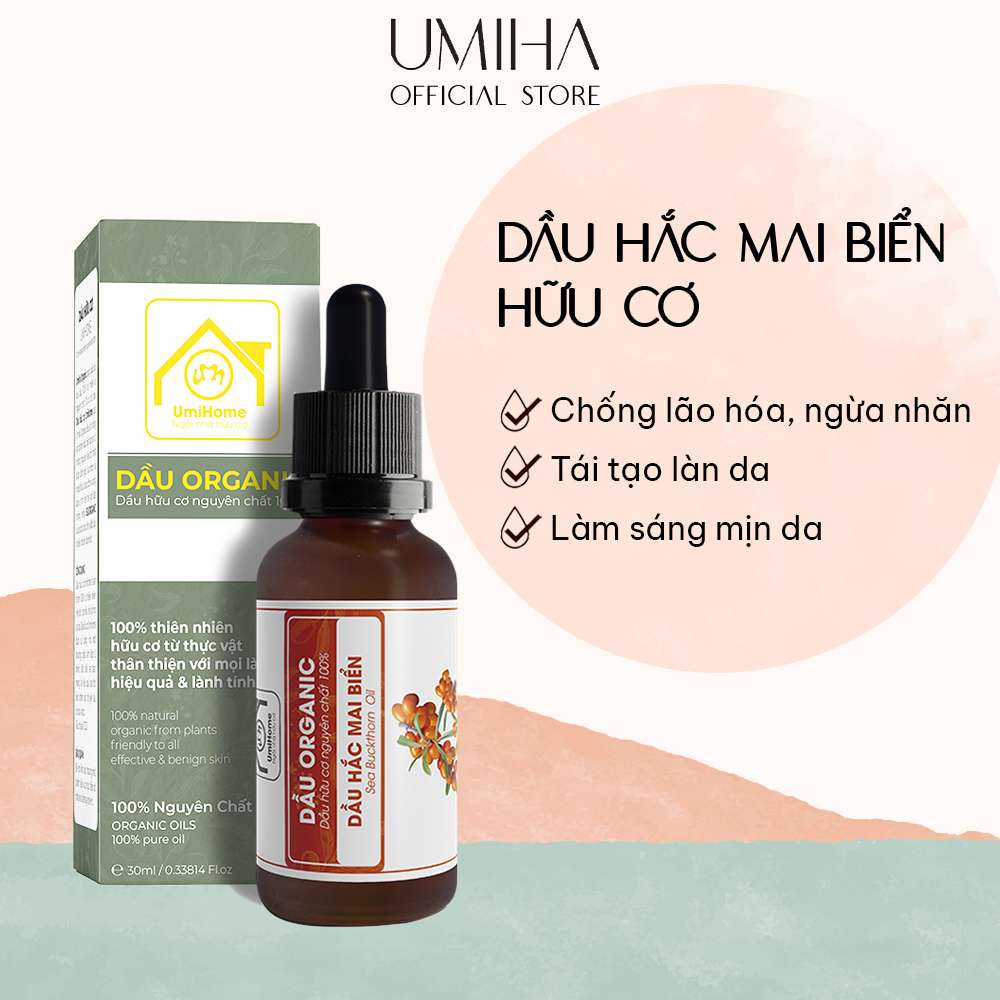 Dầu Hắc Mai Biển Hữu Cơ Umiha Organic 10/30ml | Sea ​​buckthorn Oil 100% Organic