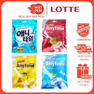 Kẹo Ngậm Lotte Anytime Mix Vị Chanh/ Bạc Hà/Mận Đào/Bluemarine 74G