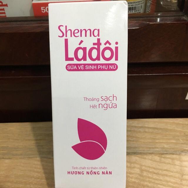 Sữa Vệ Sinh Phụ Nữ Shema Lá Đôi - Hộp 1 chai 100ml màu hồng