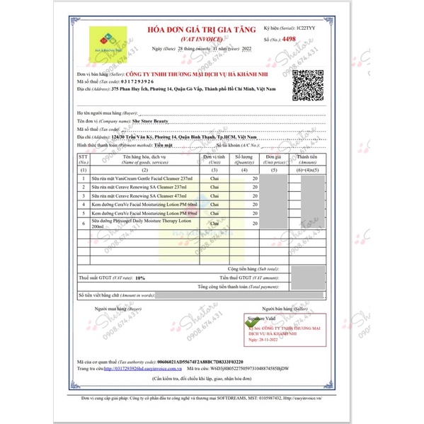 Sữa rửa mặt cho da nhạy cảm VaniCream Gentle Facial Cleanser 237ml