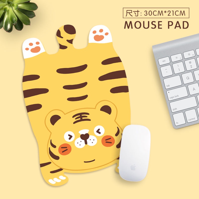 Tấm Lót Chuột Và Bàn Phím Máy Tính Dày Dặn Hình Chú Hổ Dễ Thương Chống Trượt Tiện Dụng Cho Gia Đình / Văn Phòng