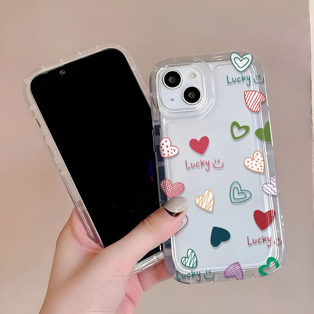 Ốp Điện Thoại Hình Trái Tim Xinh Xắn Cho iphone 14promax 11 13 12 7Plus 6 6s XR X XS Max