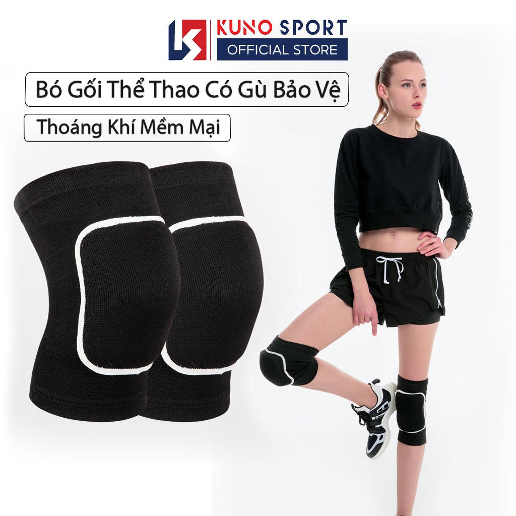 Bó Gối Thể Thao KUNO SPORT Bảo Vệ Đầu Gối Có Đệm Gối Chống Chấn Thương Cao Cấp