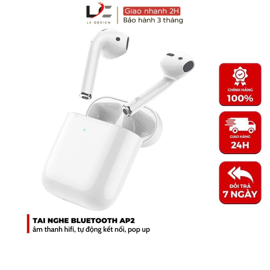 Tai Nghe Bluetooth A2 Không Dây Tự Động Kết Nối Chạm Cảm Thông Minh Ứng Dùng Cho Mọi Dòng Điện Thoại- LC DESIGN