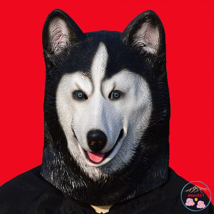 MẶT NẠ chó husky trùm đầu hóa trang chó shiba chó ngáo phù hợp cho Halloween quay video tiktok douyin hacker