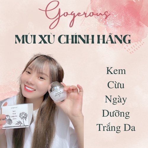 Kem cừu ngày GOGEROUS chính hãng MÚI XÙ trắng da 50g, Tinh chất dưỡng ban ngày