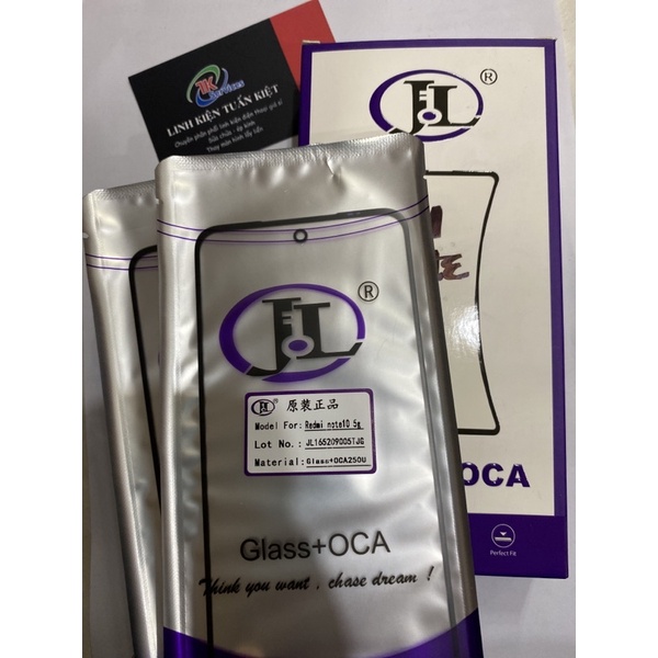 Kính liền keo Xiaomi Redmi Note 10 5G/ Mặt kính có keo OCA Xiaomi Redmi Note 10 5G