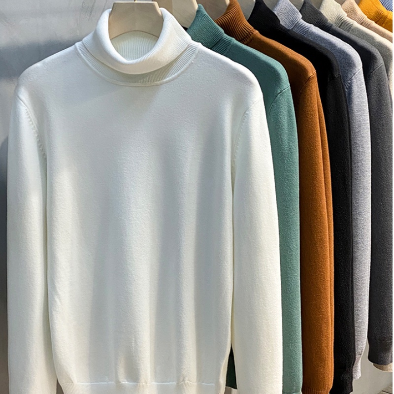 Áo Len Nam Cổ Lọ Quảng Châu Lông Cừu Dài Tay Dày Dặn Mềm Mịn Cực Ấm Kiểu Dáng Hàn Quốc Sweater Nhiều Màu DYACI AL83