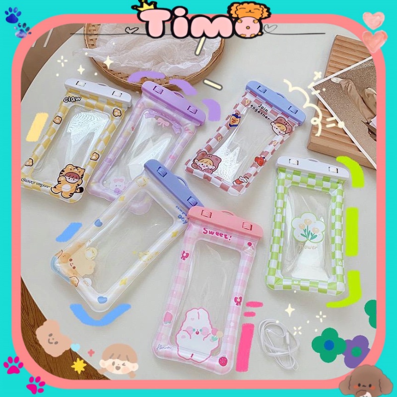 Túi Đựng Điện Thoại Chống Nước Đeo Chéo Nữ Chạy Bộ Xe Máy Trong Suốt Timo DDK09