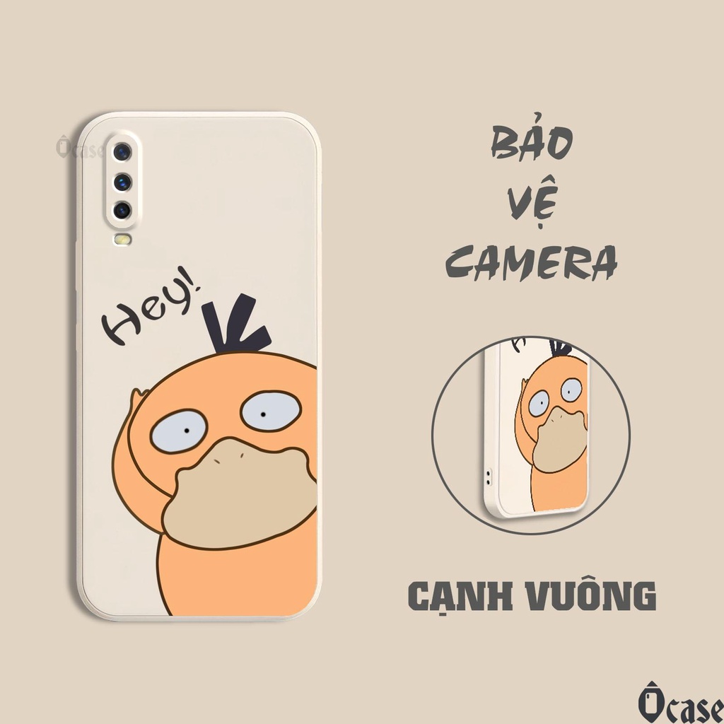 Ốp lưng Vivo Y11 / Y12 / Y15 / Y17 / Y3 / U10 / U3x in hình Mèo và Vịt vàng cạnh viền vuông có bảo vệ camera