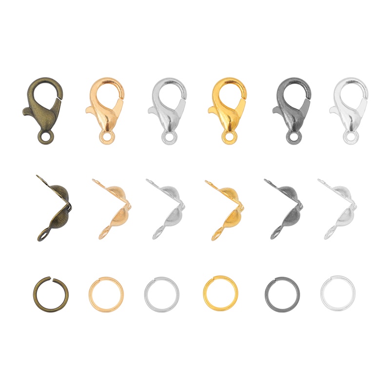 Bộ phụ kiện đầu nối BEADIA làm trang sức thủ công gồm nhẫn và khóa càng cua mới