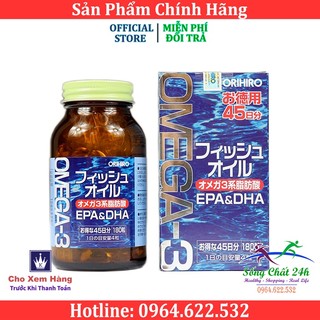 Viên Uống Dầu Cá Bổ Sung OMEGA 3 ORIHIRO Nhật Bản Lọ 180 Viên - Bảo Vệ Tim Mạch, Phát Triển Não Bộ - Tăng Cường Trí Não