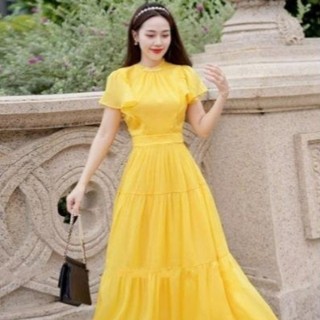 Đầm maxi 10561 voan 2 lớp, đi biển, dự tiệc, du lịch.