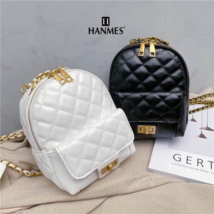 Balo da mini thời trang nữ ô trám HB01 Hanmes
