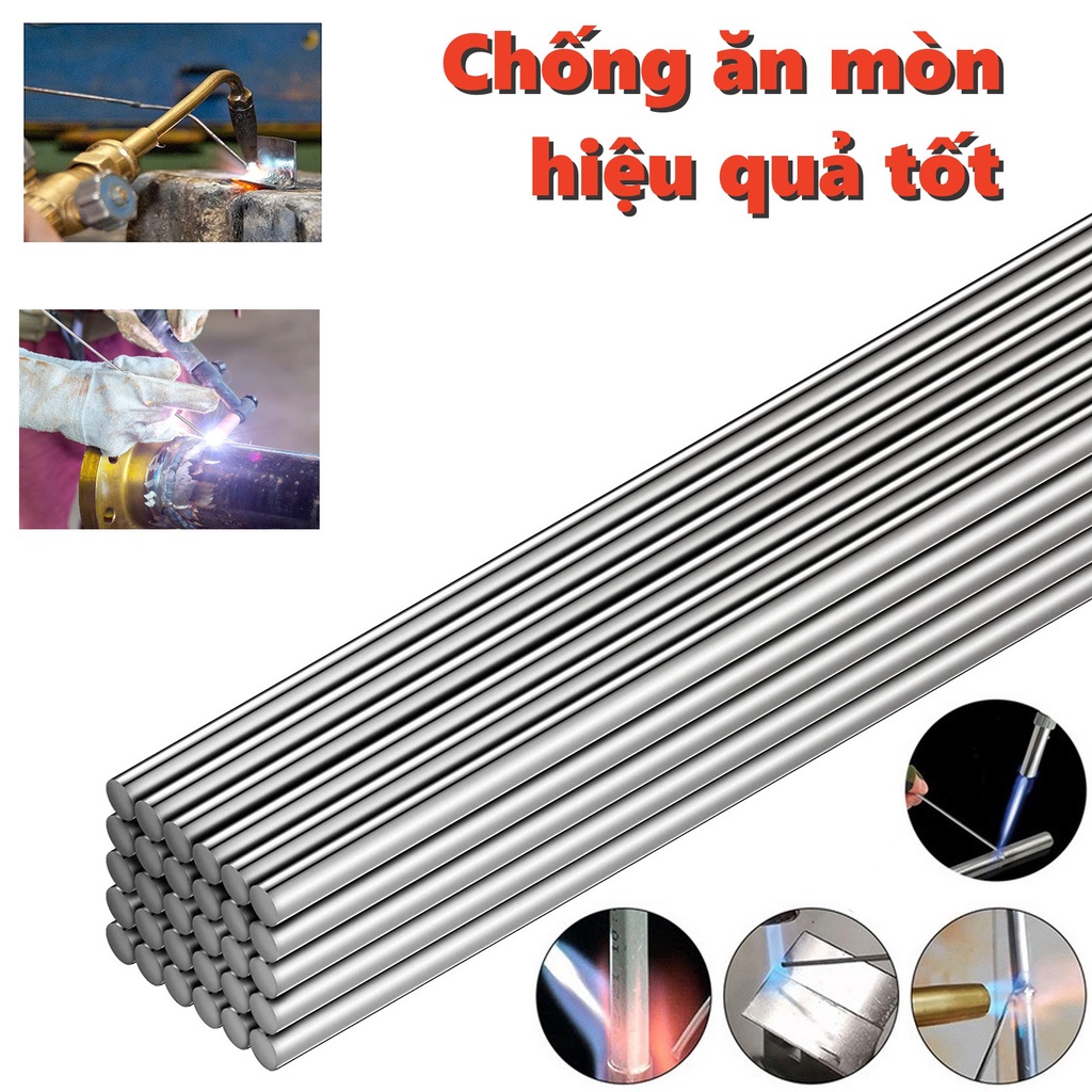 Que hàn nhôm lõi thuốc chuyên hàn dàn lạnh, két nước, ống nhôm bản to 2mm