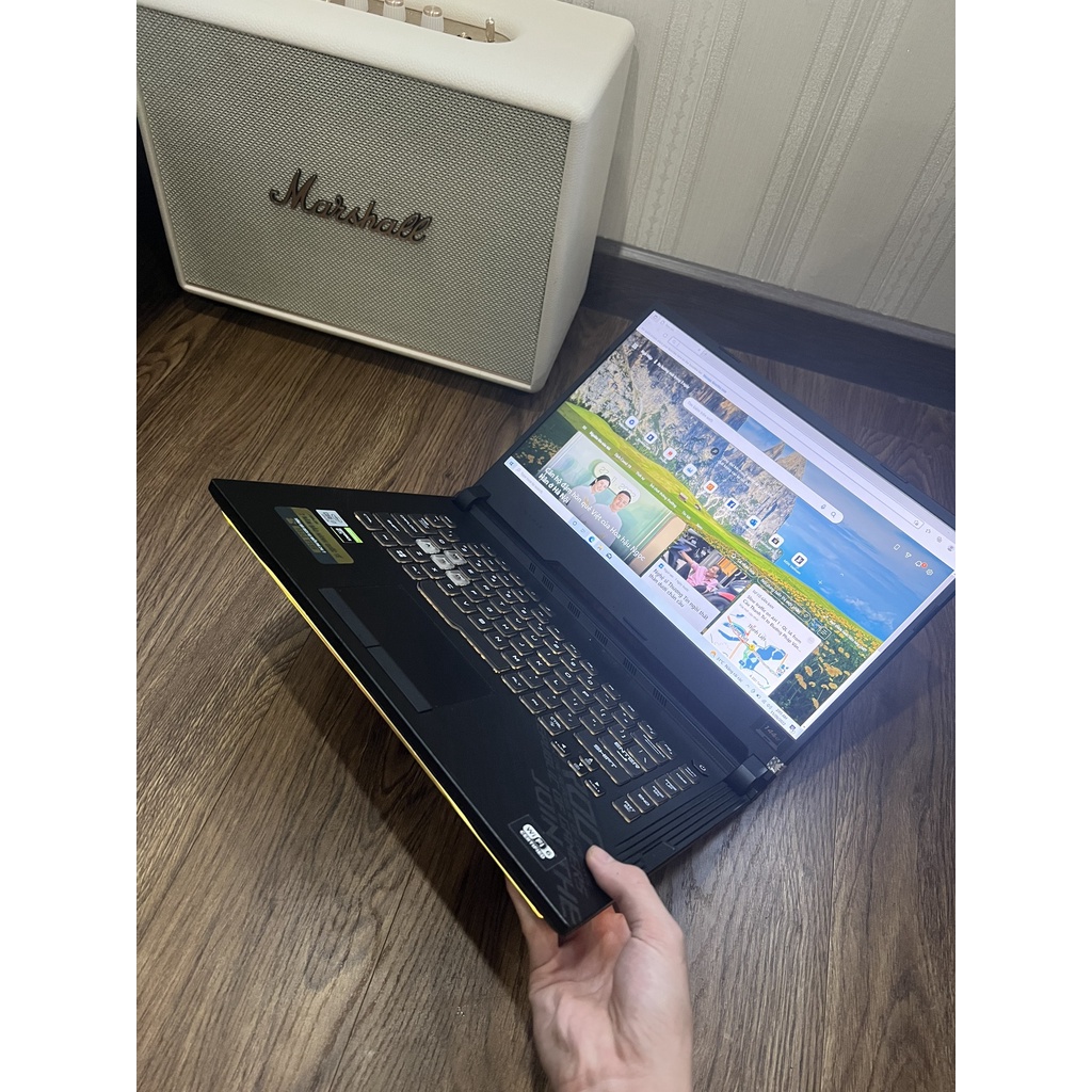 Laptop Asus Gaming Rog Strix G512 i7 10750H Ram 32G SSD 512GB MÀN 144Hz GTX1650Ti