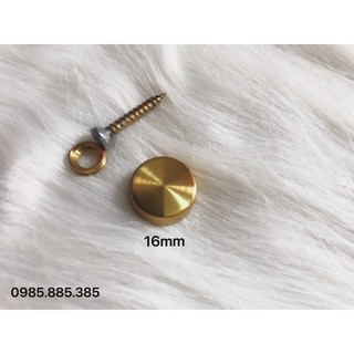 Combo 10/20/30/40/50 chụp vít inox mạ vàng pvd size 16mm