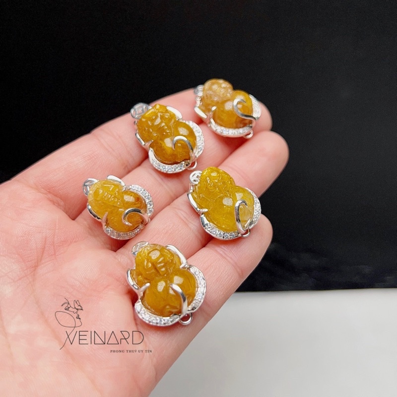 Tỳ Hưu Thach Anh Tóc Vàng Bọc Bac