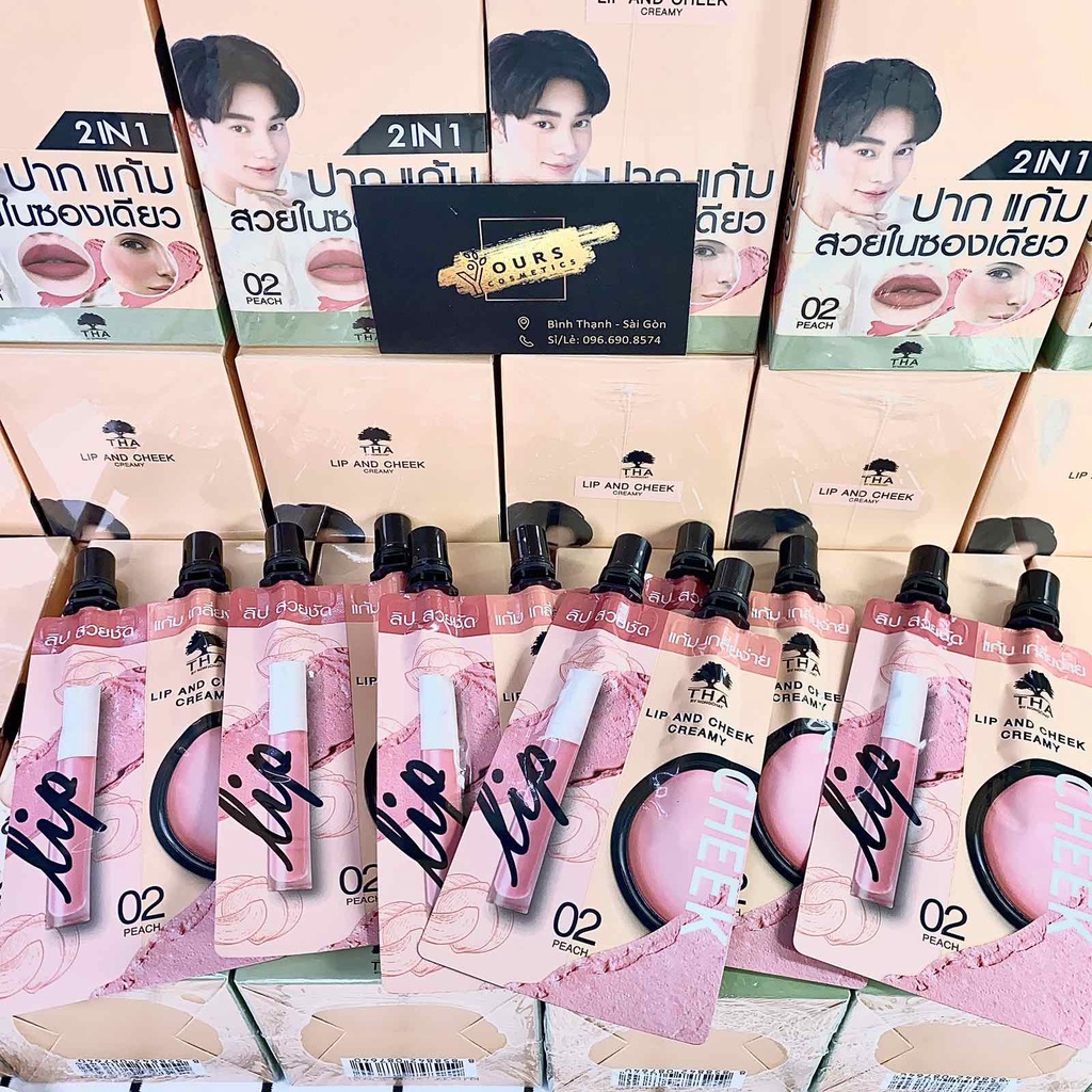 Son kem và má hồng Lip And Cheek Creamy THA By Nongchat Thái Lan
