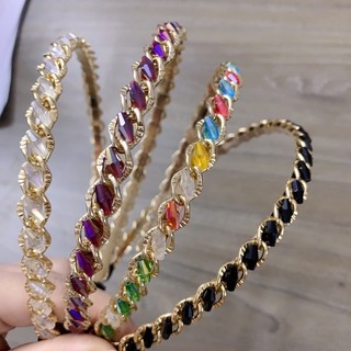 Bờm Tóc Cài Tóc Xích Đính Đá Thanh Lịch Nữ Tính