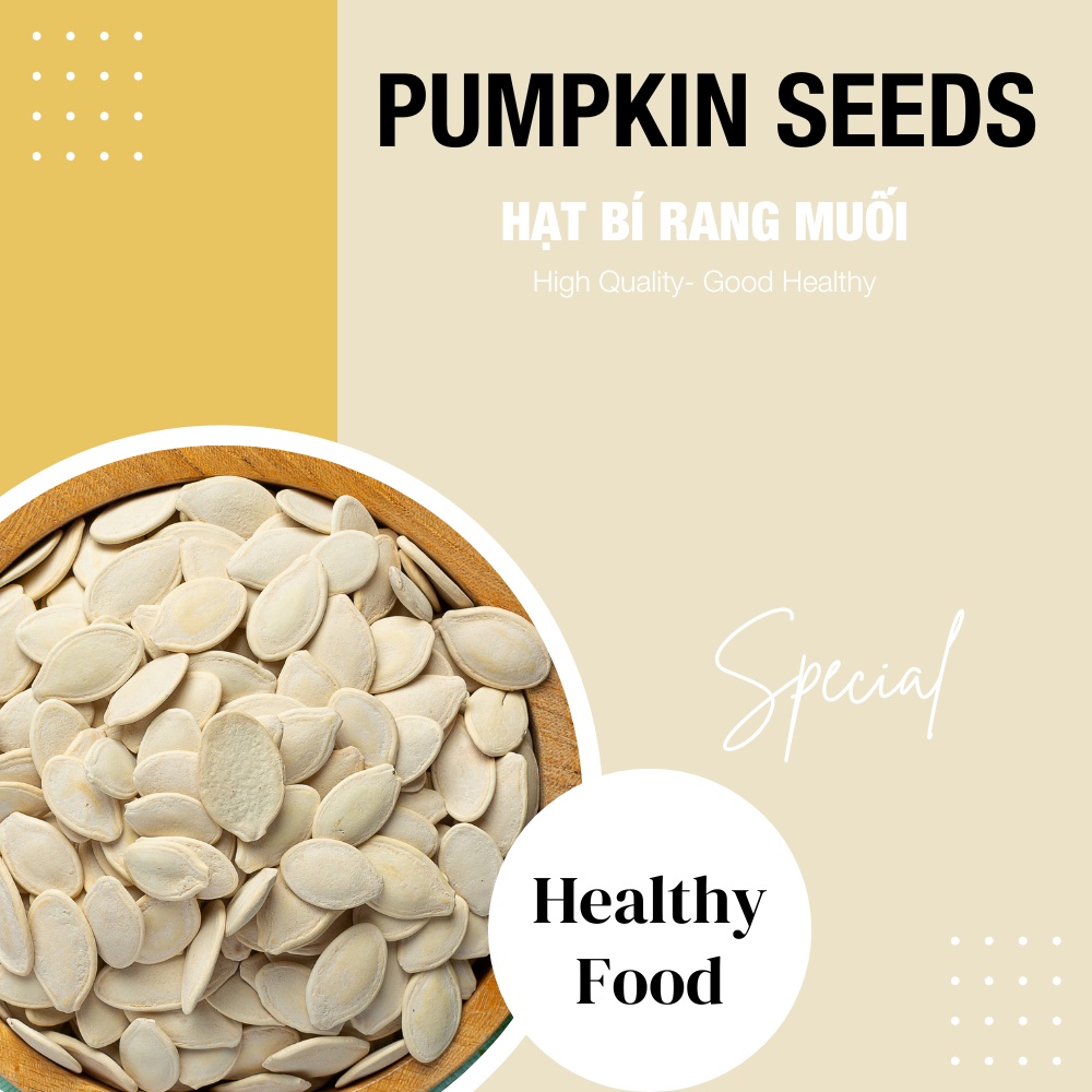 Hạt bí rang muối nhà làm hộp 500g, hạt bí rang củi loại 1 thơm ngon bổ sung dinh dưỡng