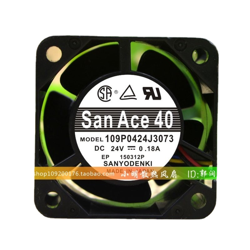 Quạt làm mát biến tần SANYO 109P044J3073 4028 4CM 24V 0.18A 40x40x28mm