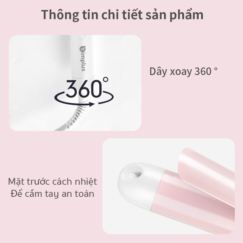 Máy uốn duỗi thẳng uốn xoăn ion âm công dụng kép không làm tổn thương tóc Bản kẹp duỗi thẳng nẹp điện uốn nếp bền lâu