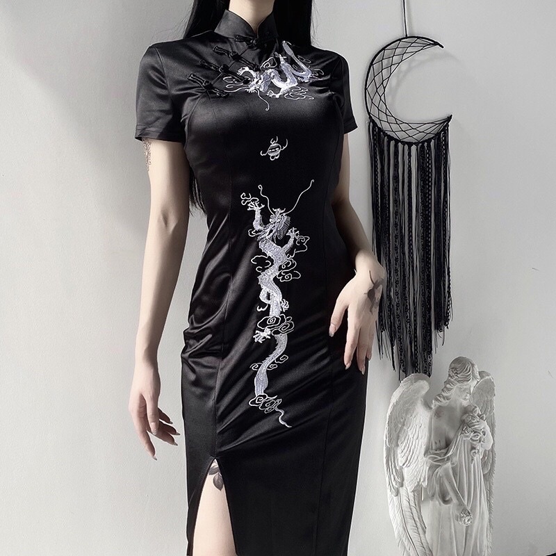 Sườn xám cách tân Trung Quốc ulzzang - kèm ảnh thật