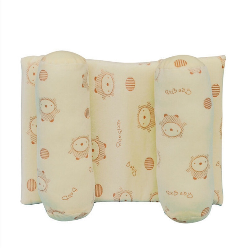 Gối Ngủ Cotton Định Hình Bảo Vệ Đầu Cho Bé Sơ Sinh