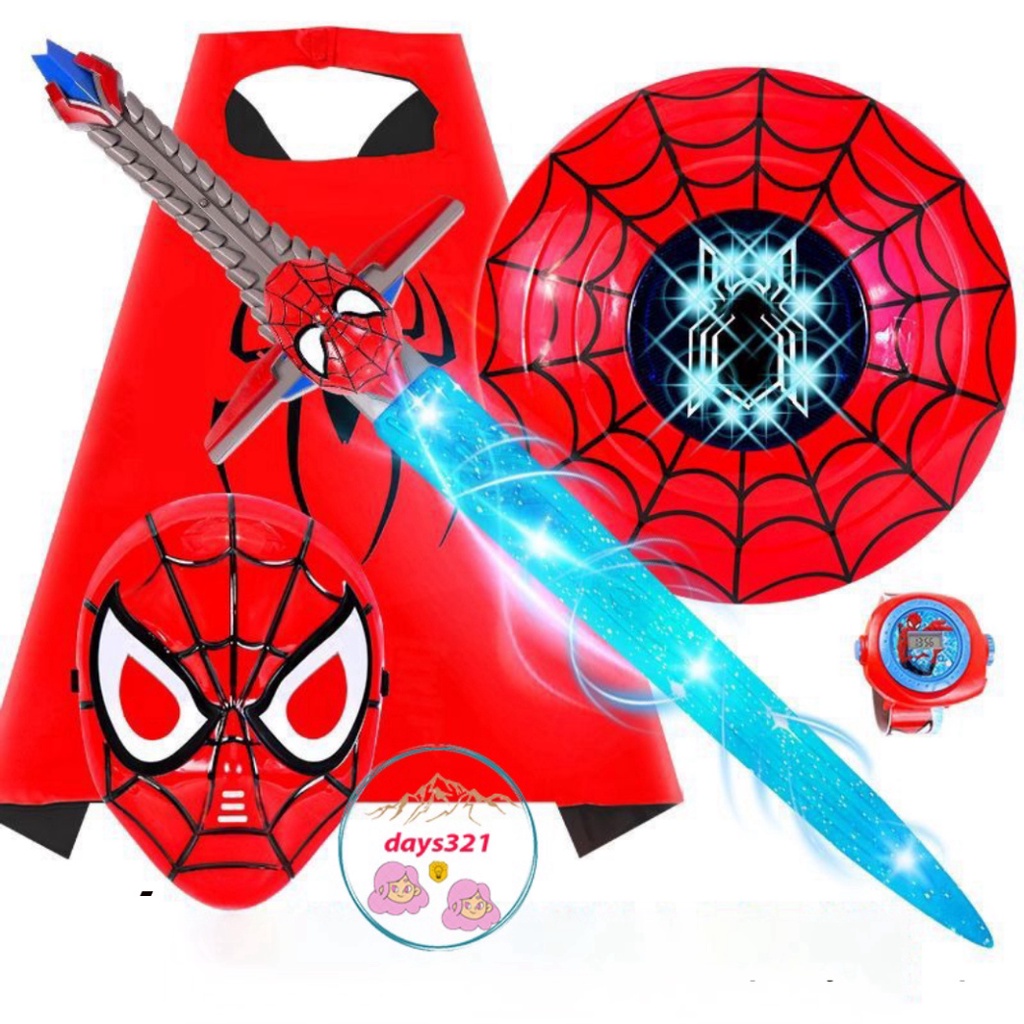 mặt nạ, khẩu trang y tế nhện, trang phục dị nhân Người Nhện Spider-Man tay ngắn