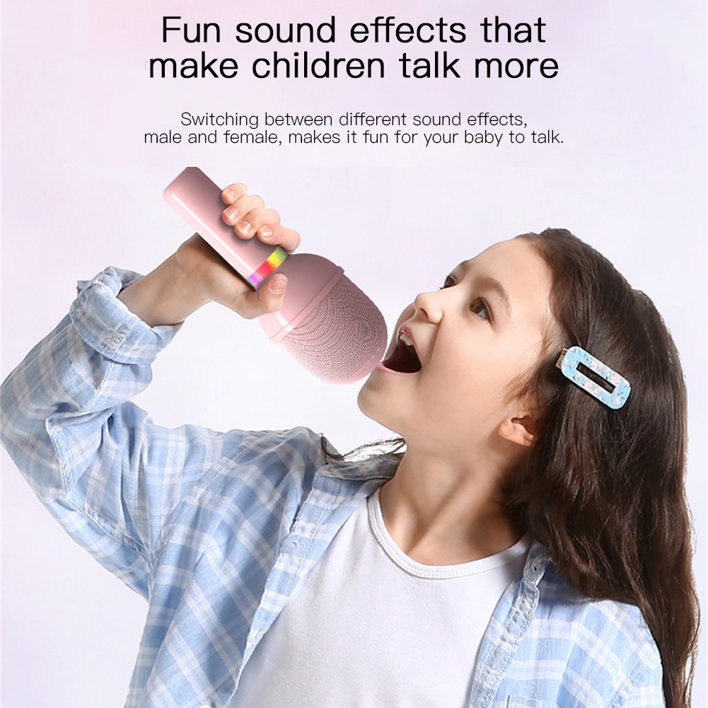 Aubess Micro Tích Hợp Âm Thanh Micro Karaoke Quốc Gia Không Dây Bluetooth Điện Thoại Di Động Tivi Gia Đình Hát Karaoke Trẻ Em