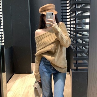 Áo len trễ vai [Hình thật ]