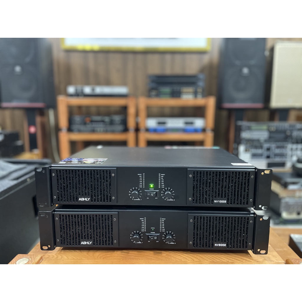 (1000W)Đẩy công suất ASHLY NV10002, Công suất 1000w/kênh-Hàng chính hãng, CHO ÂM THANH TRÒN ĐỀU VÀ MẠNH MẼ