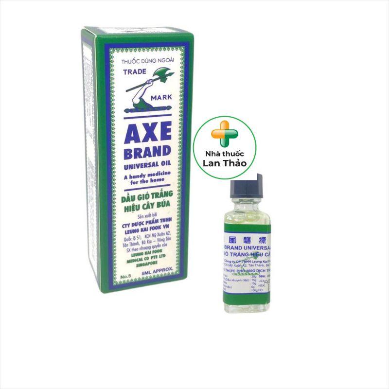 DẦU GIÓ TRẮNG HIỆU CÂY BÚA AXE BRAND CỦA SINGAPORE CHAI 5ML