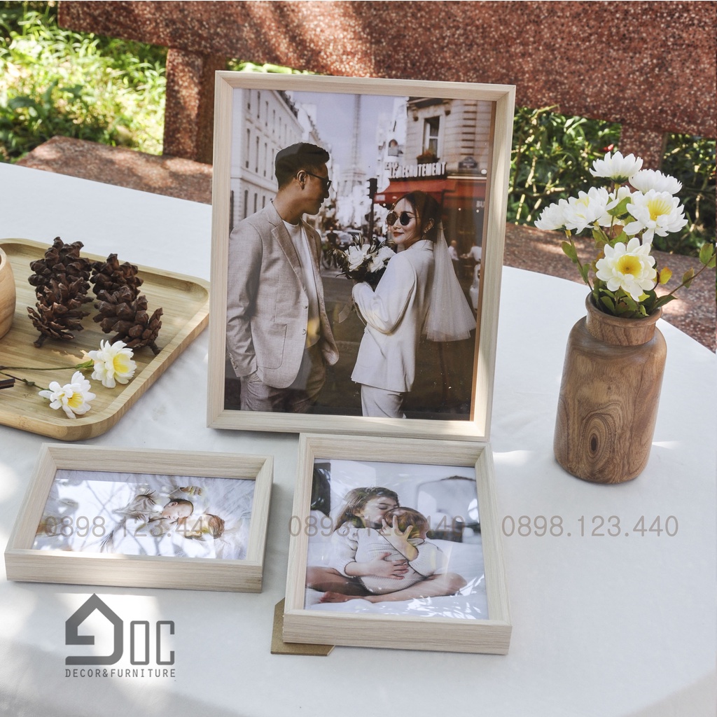 Khung Ảnh Gỗ Nhiều Kích Thước Trang Trí Phòng Khách, Phòng Ngủ Góc Decor KH13