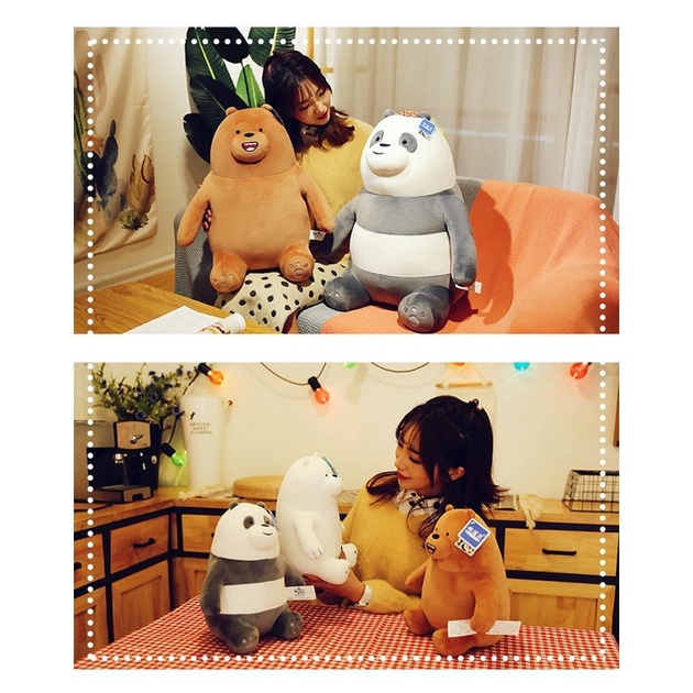GẤU BÔNG BỘ BA CHÚ GẤU WE ARE BEAES DÁNG NGỒI