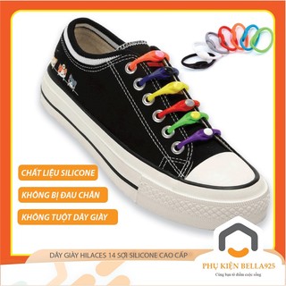 Dây giày Bella925 dây giày thông minh Hilaces bộ 14 dây giày co giãn cho giày thể thao sneaker và giày tây